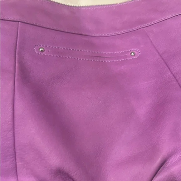 B Makowsky Purple Soft Leather Women's Bag with Silver Hardware NWOT